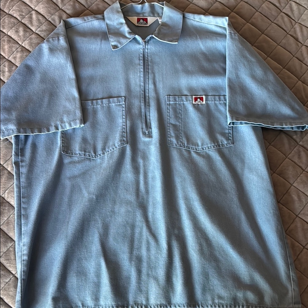 Ben Davis light Blue vintage Shirt Classic Workwear Style